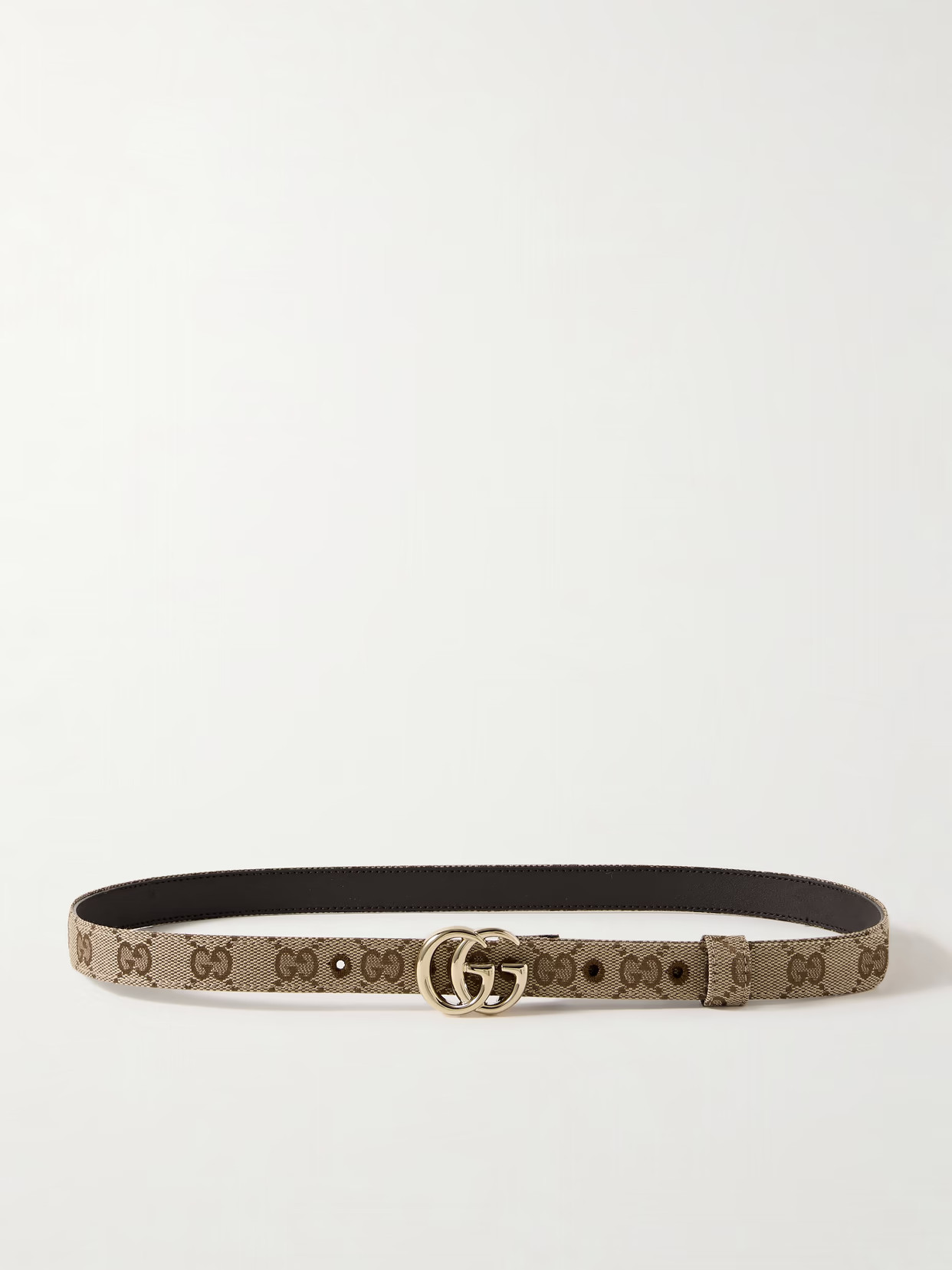 Gucci - Gg Marmont Canvas-jacquard Belt - Neutrals | NET-A-PORTER (US)