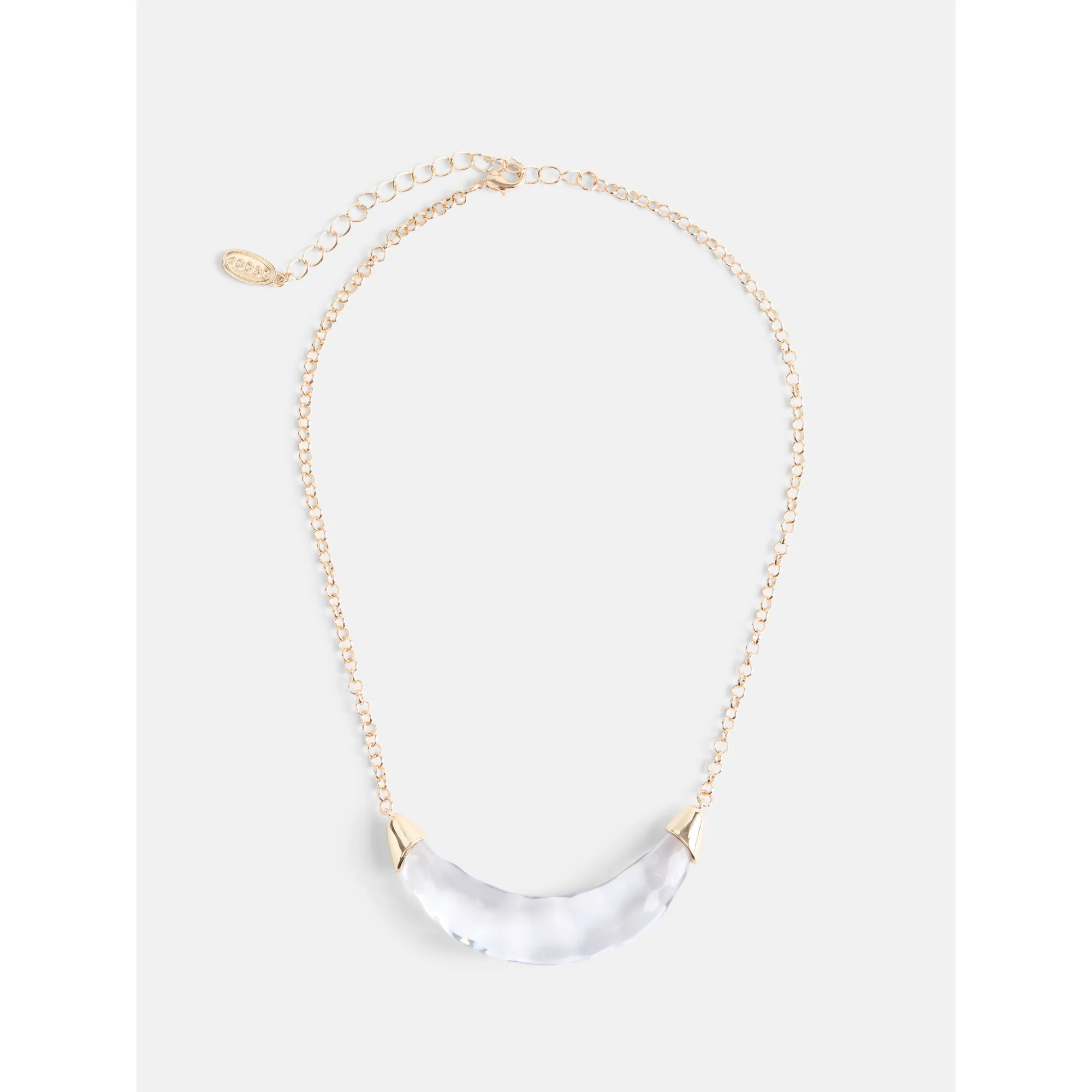 Scoop Women's Gold Tone Sculpted Lucite Pendant Necklace | Walmart (US)