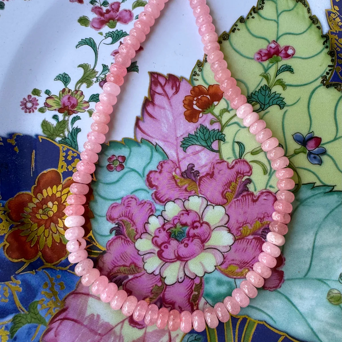Moss Rose Pink Gemstone Necklace | Sea Marie Designs