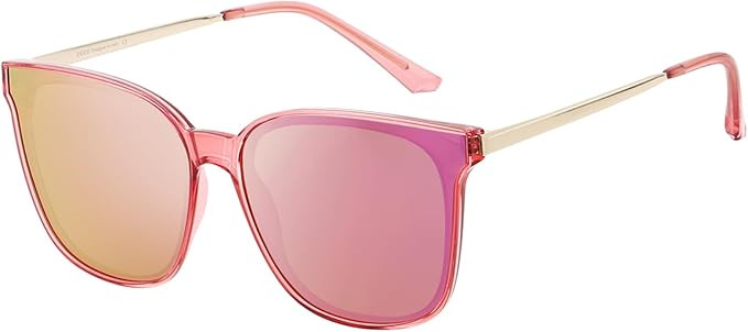 DUCO Oversized Polarized Sunglasses for Women, Trendy Mirrored Shades Retro Square Light Weight U... | Amazon (US)