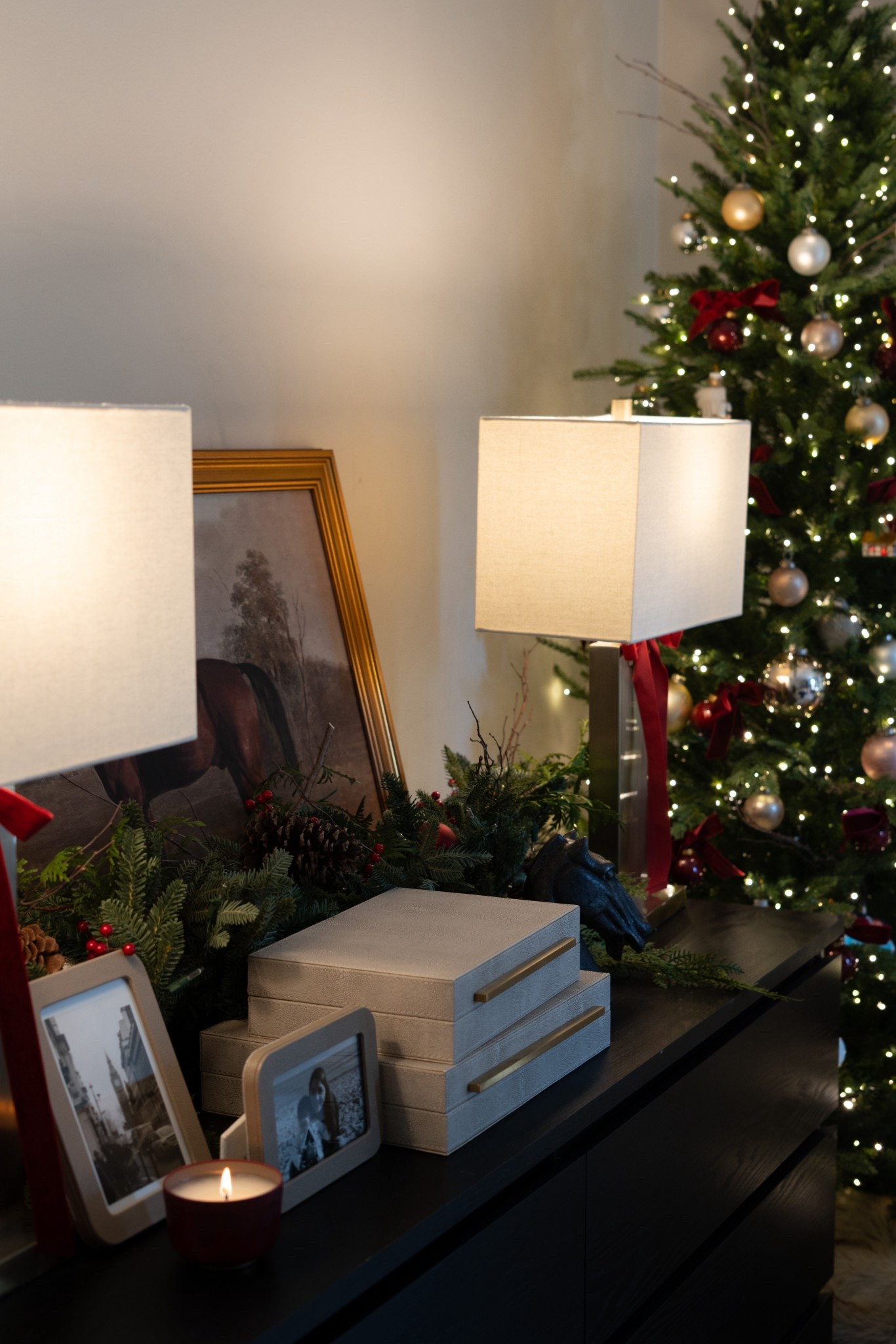 We created the sweetest Christmas bedroom for our daughter this year, and I’m obsessed with how it turned out. She loves horses and wanted something classic and timeless, so we blended equestrian details with Christmas touches — and the result is this beautiful, cozy, completely calming holiday retreat. It’s Christmas… with a perfectly polished twist.


#LTKHome #LTKHoliday #LTKSeasonal