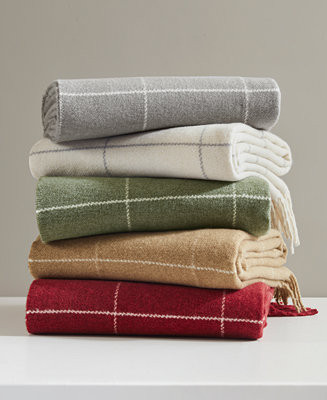 Charter Club Windowpane Throw, 50 | Macy's