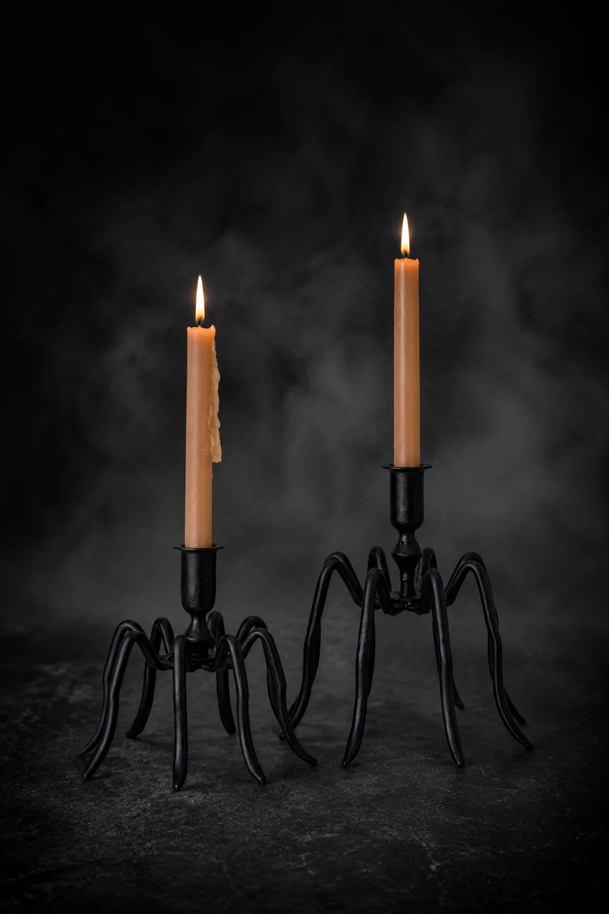 Cast Iron Spider Taper Candleholders - Set of 2 | THELIFESTYLEDCO