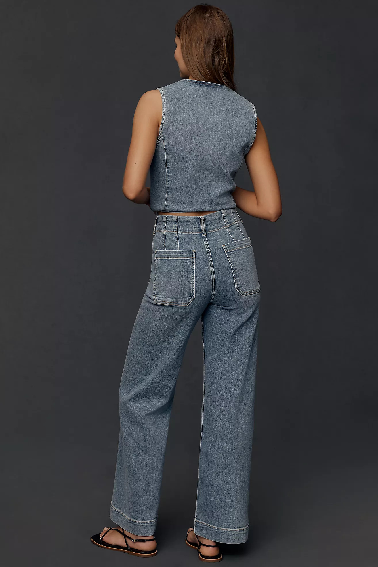 The Colette Full-Length Wide-Leg Jeans by Maeve: Regenerative Cotton Edition | Anthropologie (US)