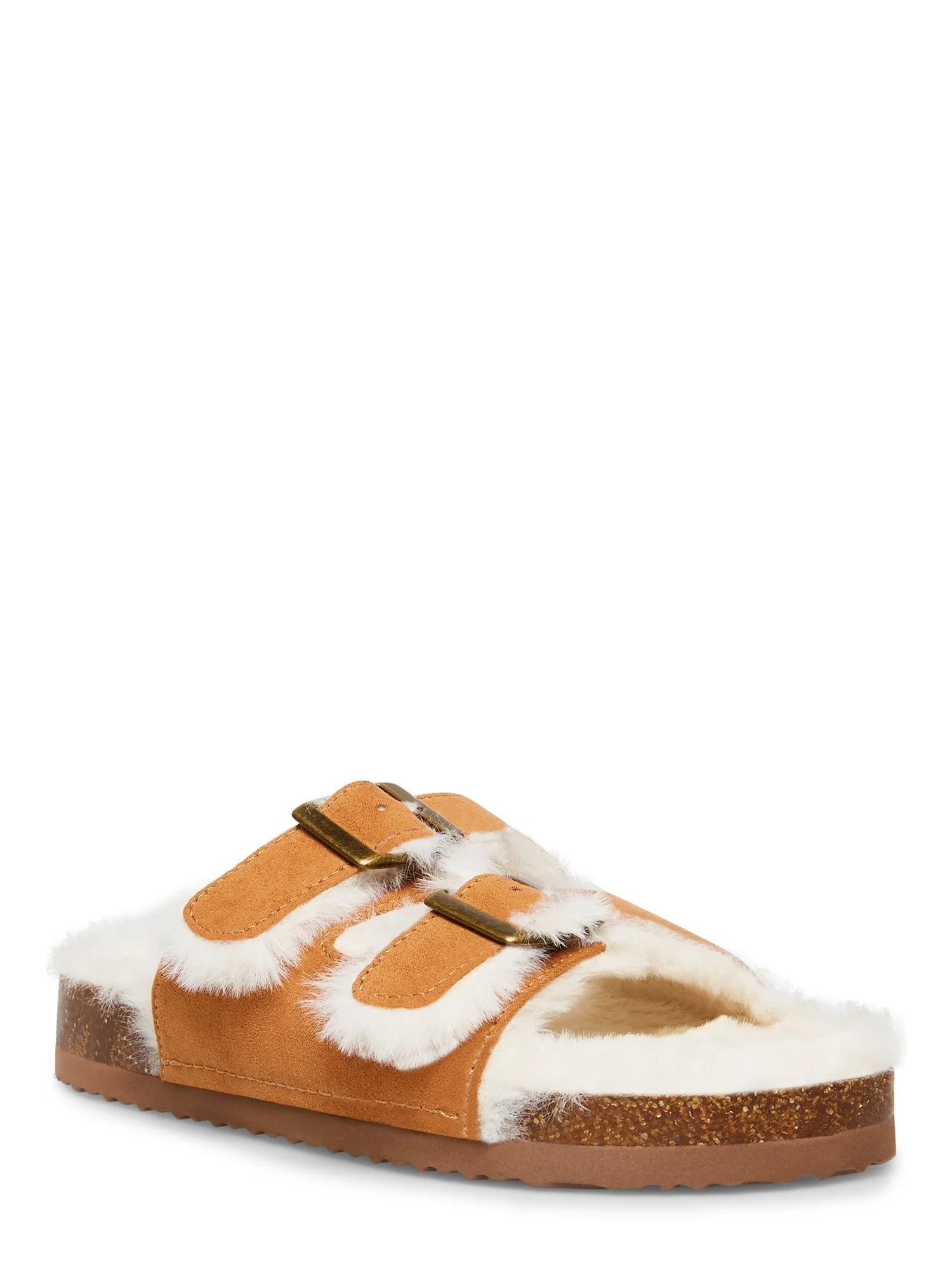 Steve Madden Faux Fur Slide (Little Girl and Big Girl) - Walmart.com | Walmart (US)