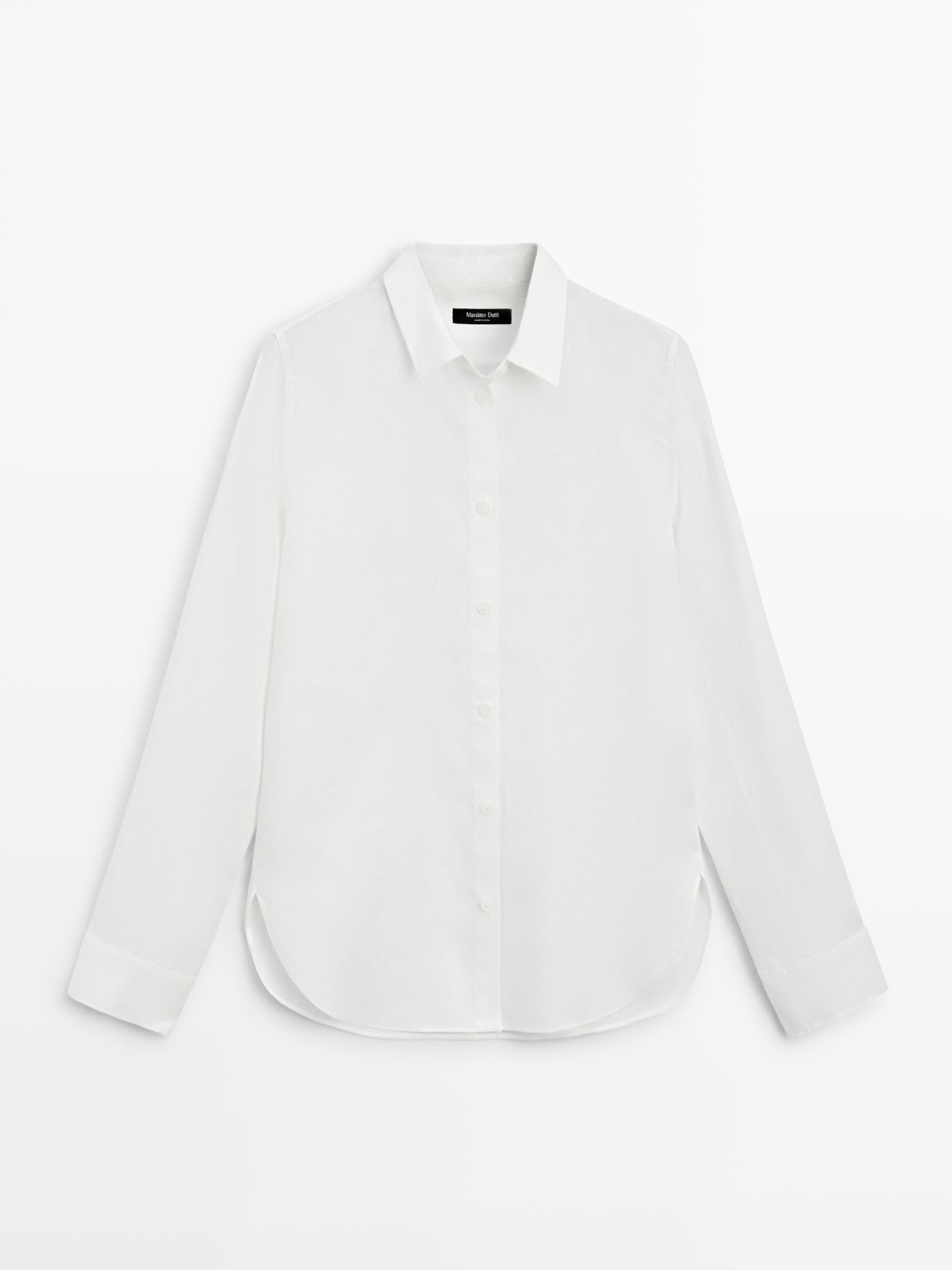 Flowing linen shirt | Massimo Dutti UK