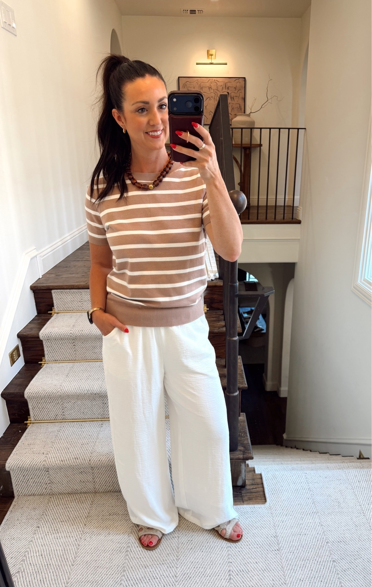 Classy summer outfit mixing two Amazon sets together!

#LTKootd #LTKSeasonal #LTKOver40