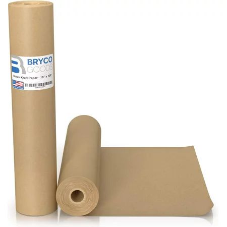 Bryco Goods Brown Kraft Paper Roll - 18 x 1 200 (100 ) Made in The USA - Ideal for Packing Moving Gi | Walmart (US)