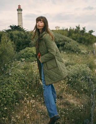 Boden Women's Quilted 4-in-1 Parka in Green | Size 6 | Boden (US)