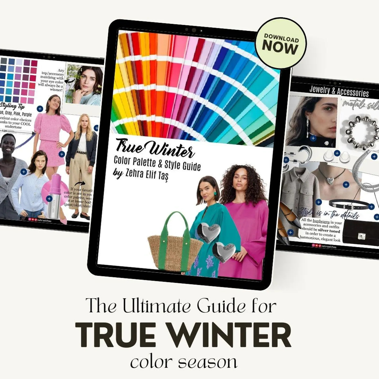 TRUE WINTER COLOR Palette, Makeup Palette and Style Guide for True Winter Seasonal Color Analysis... | Etsy (US)