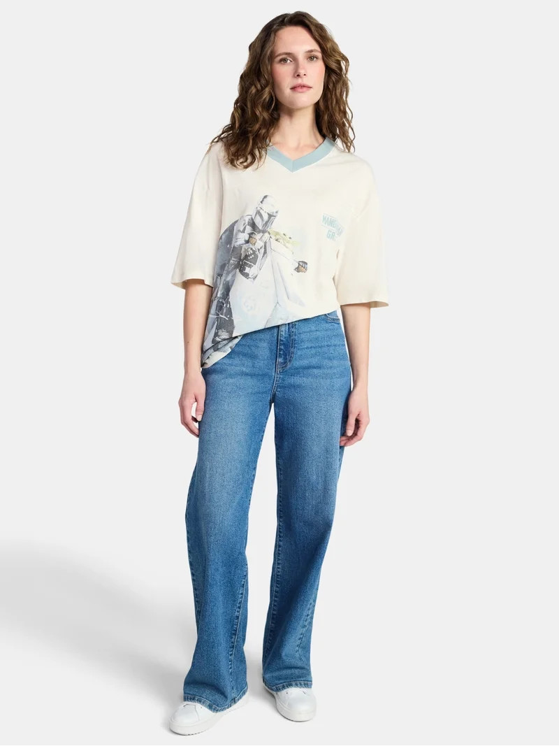 The Mandolorian Women's Graphic Fashion Short Sleeve Tee, Sizes XXS-XXL | Walmart (US)