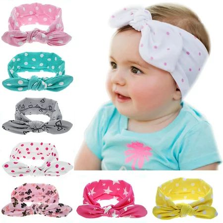 Headband for Baby Girl, Cute 7 Pieces Hair Bows Clips Flower Ribbon Hair Accessories For Kids | Walmart (US)