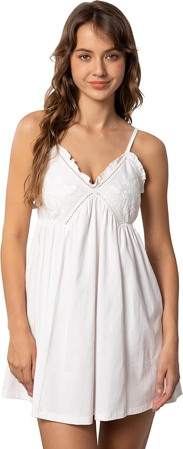 Nanxson Womens Cotton Nightgown Sexy Lace Sleep Dress Victorian Sleepshirt Full Slip Nightwear | Amazon (US)