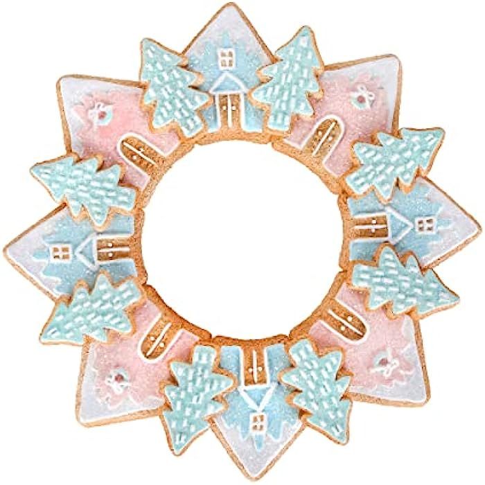 National Tree Company First Traditions Gingerbread Cookie Christmas Wreath with Soft Pastel Color... | Amazon (US)