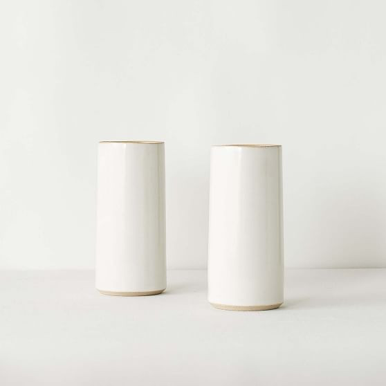 Minimal Cylinder White Vase | West Elm (US)