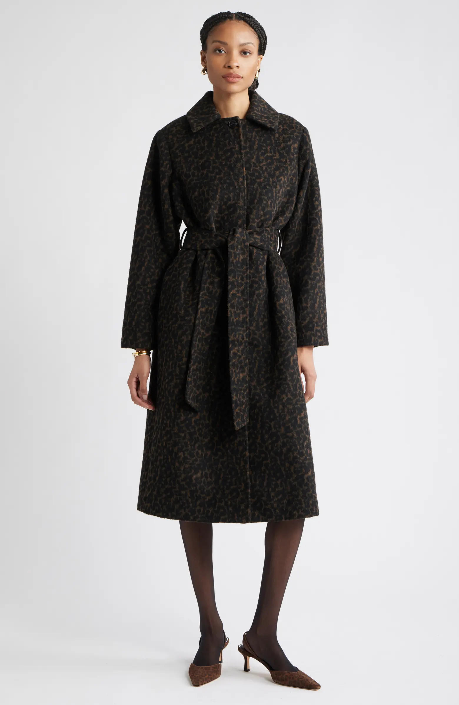 Belted Animal Print Jacket | Nordstrom