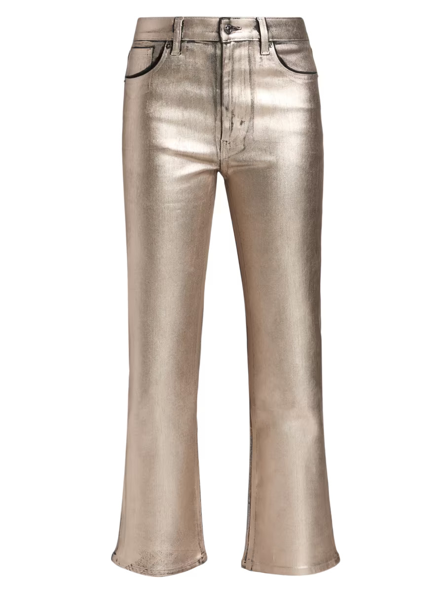 The Reboot Metallic Crop Jeans | Saks Fifth Avenue