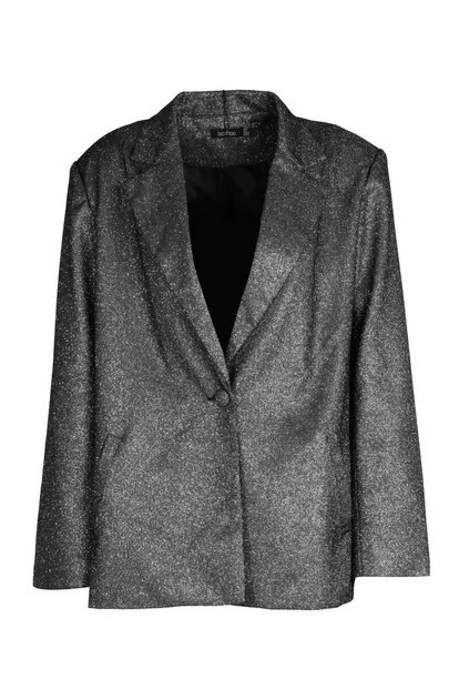 Blazer coupe boyfriend à paillettes | Boohoo.com (FR)