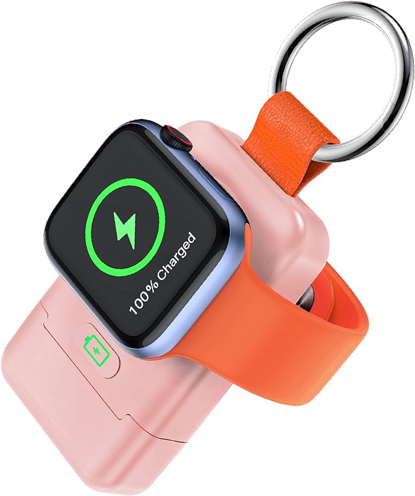 Portable Wireless Charger for Apple Watch,HUOTO iWatch Charger 1400mAh Smart Keychain Power Bank,... | Amazon (US)