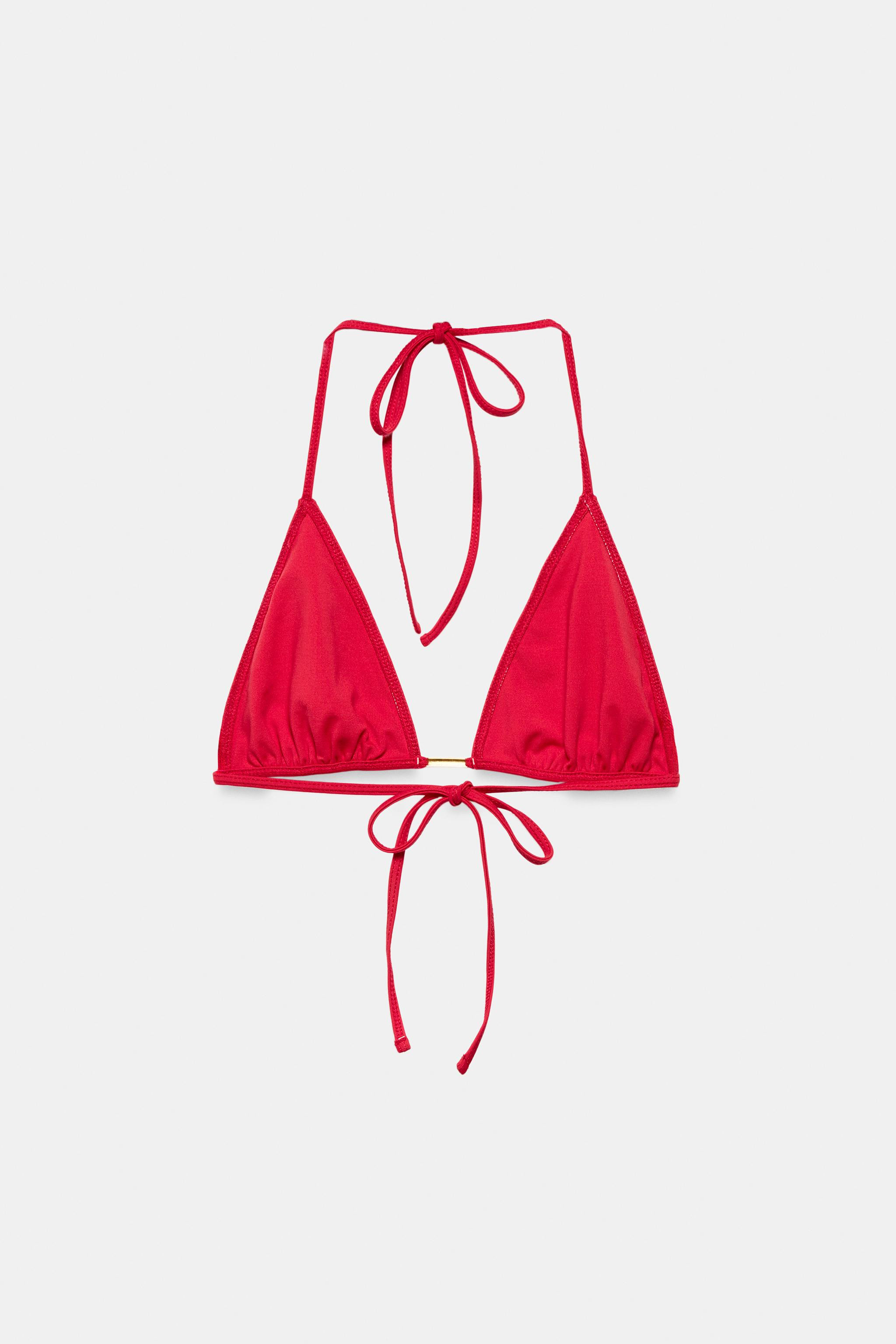 PLAIN BIKINI TOP WITH METAL DETAIL | Zara UK