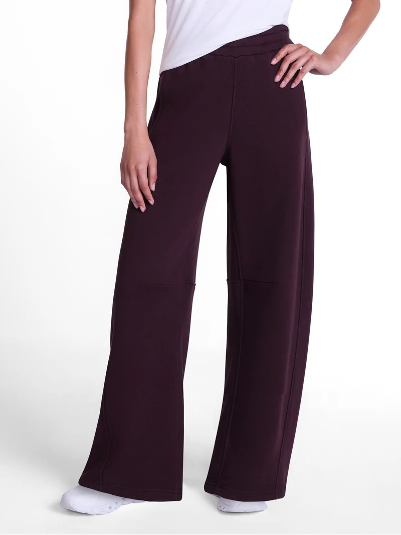 Athletic Works Women's and Women's Plus Barrel Leg Fleece Pants, 28.5" Inseam, Sizes XS-4X | Walmart (US)