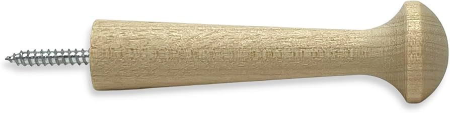 Screw-On Shaker Pegs Birch Hardwood - 2.9-Inch Wood Length Plus Hangerbolt - 10-Pack | Amazon (US)