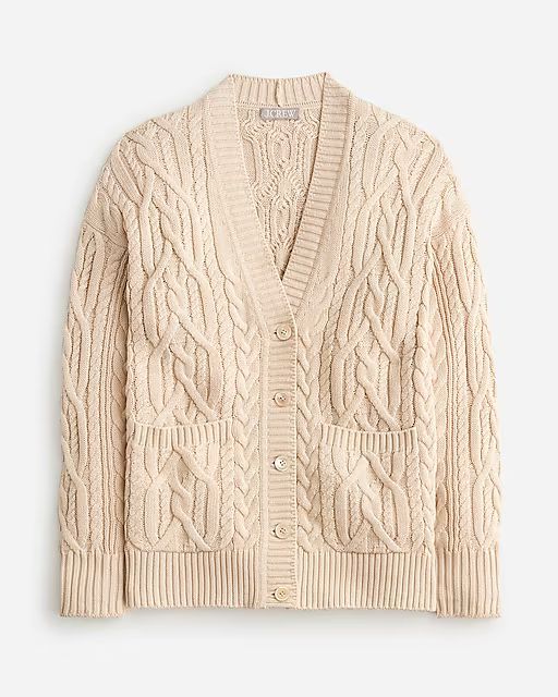 Cable-knit cardigan sweater | J. Crew US