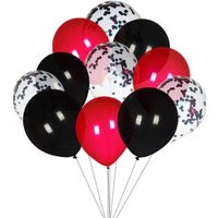 Red & Black Balloons, Red Black Party Decorations, Graduation Party Decor, Anniversary Supplies, Bir | Etsy (US)