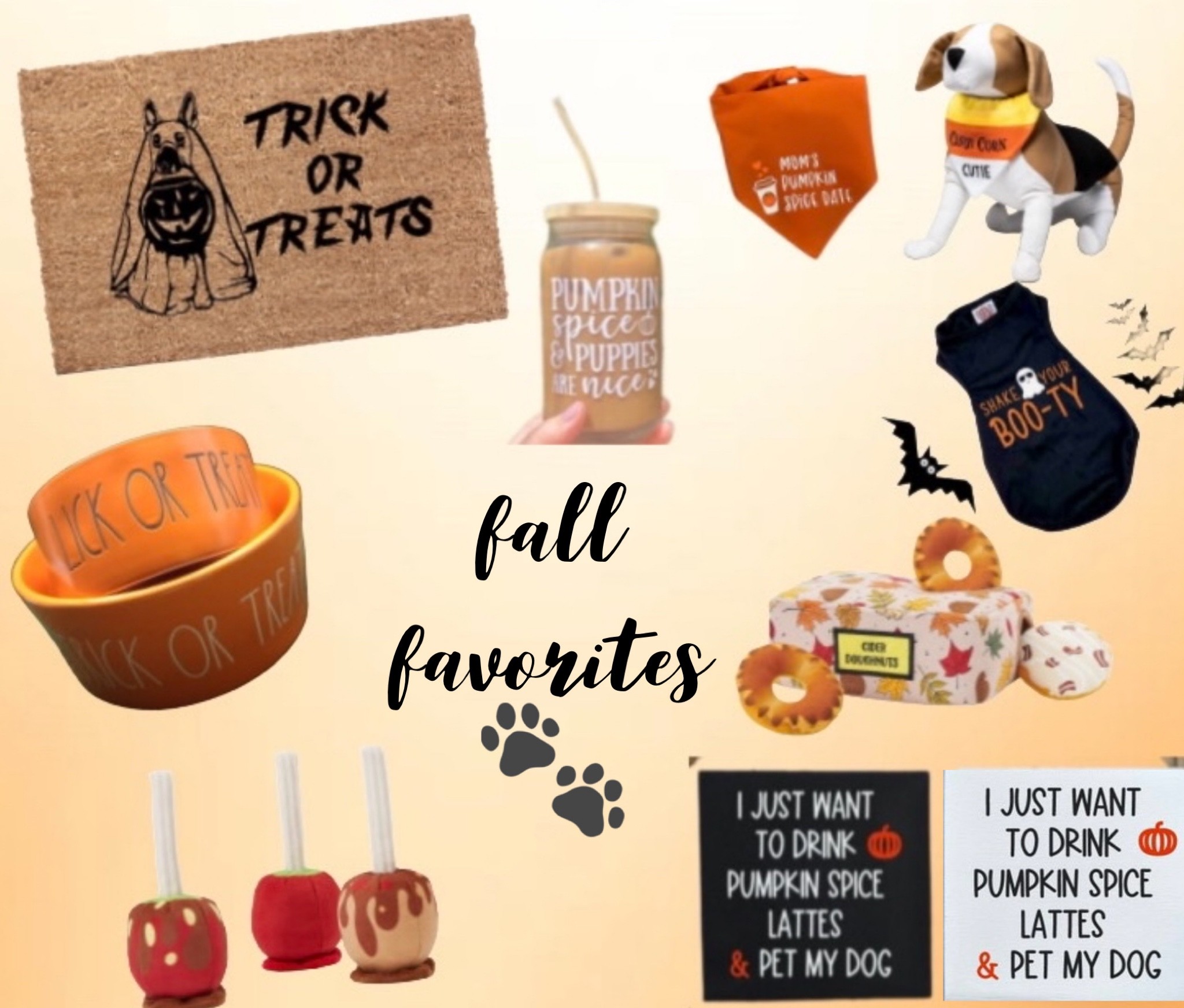 Fall Favorites 🐾 

Dog Halloween | | Fall dog toys | | Halloween bandana | | Fall bandana | | Halloween dog bowl | | Halloween dog toys | | Pumpkins | | Pumpkin spiced latte | | Halloween dog doormat | | Fall home decor | | Halloween home decor | | Dog mom | | Dog momma 

#LTKunder50 #LTKSeasonal