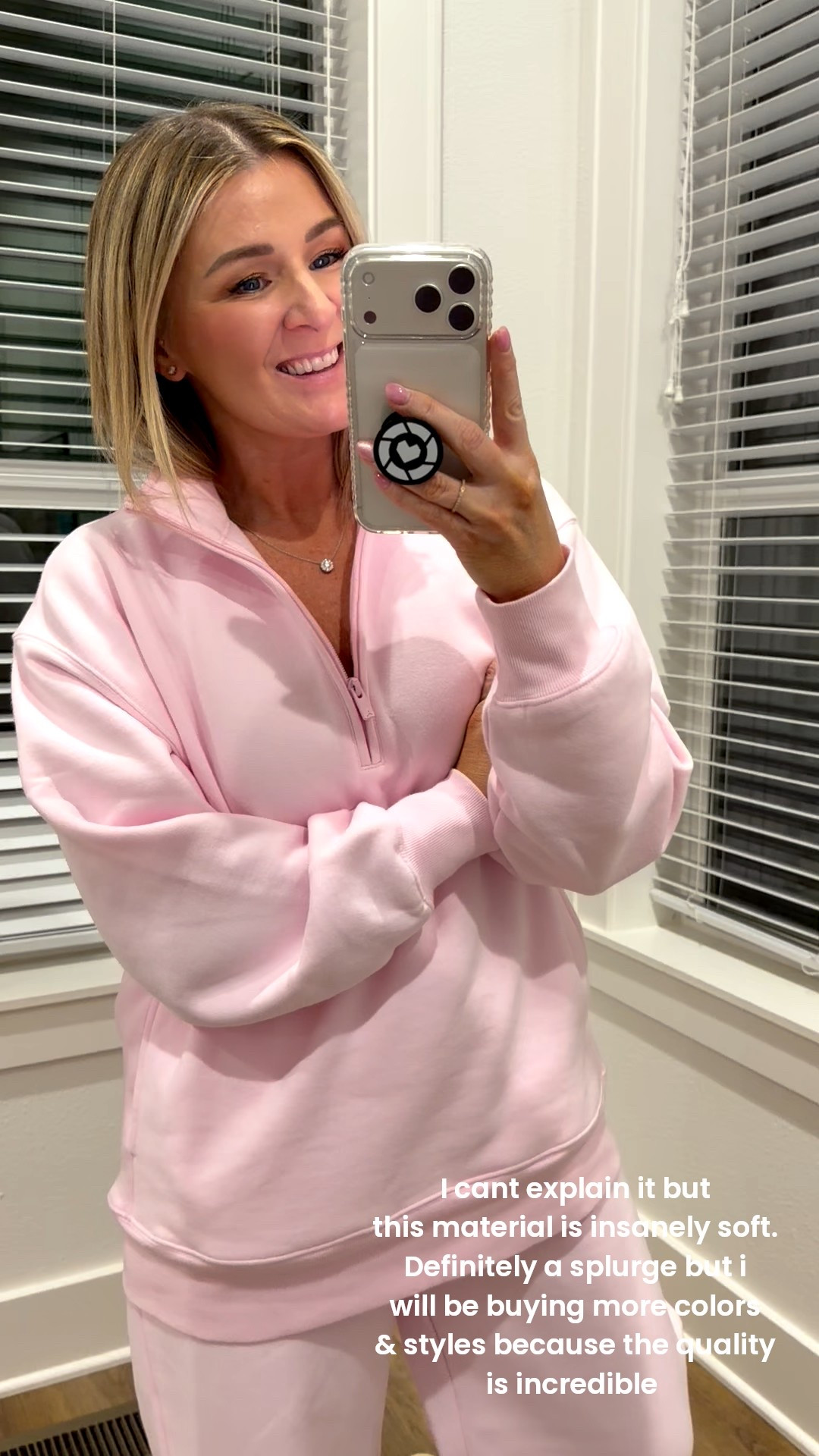 Small sweatshirt and small sweatpants 

#LTKootd #LTKOver40 #LTKPetite