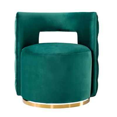 Navin Barrel Chair Everly Quinn Fabric: Green | Wayfair North America