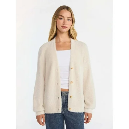 No Boundaries Fashion Button Front Cardigan, Women's | Walmart (US)
