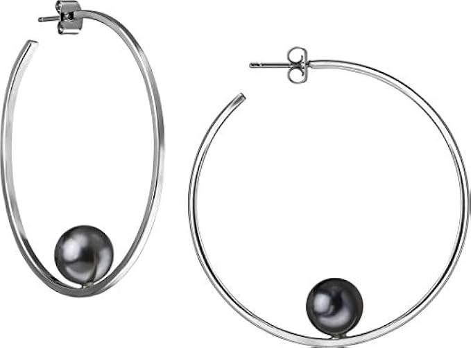 JANIS BY JANIS SAVITT Floating Pearl Hoop Earring | Amazon (US)