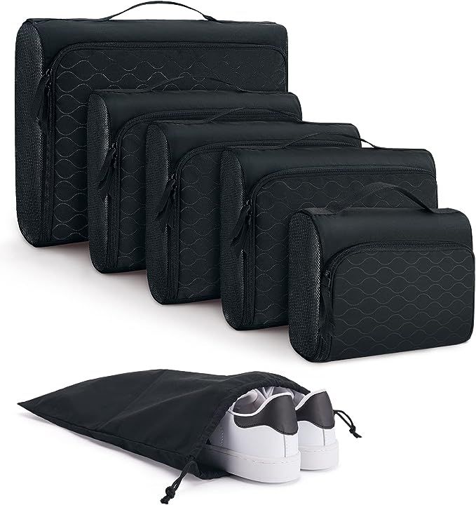 Packing Cubes for Travel, BAGSMART 6 PCS Suitcase Organizer Packing Bags Set, Lightweight Travel ... | Amazon (US)