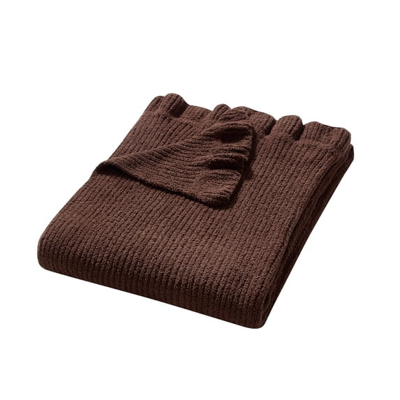 My Texas House Brown 60" x 70" Rib Knit Ruffle Throw Blanket | Walmart (US)