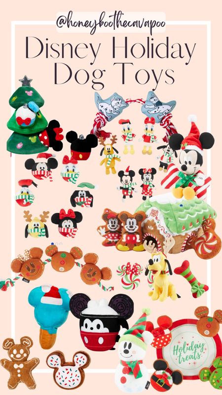Fun holiday-themed Disney dog toys perfect for a holiday gift for your dog mom friends or family, or your own pooch! Great as stocking stuffers too 🎄

#ltkdog #ltkfamily 

#LTKSeasonal #LTKHoliday #LTKGiftGuide