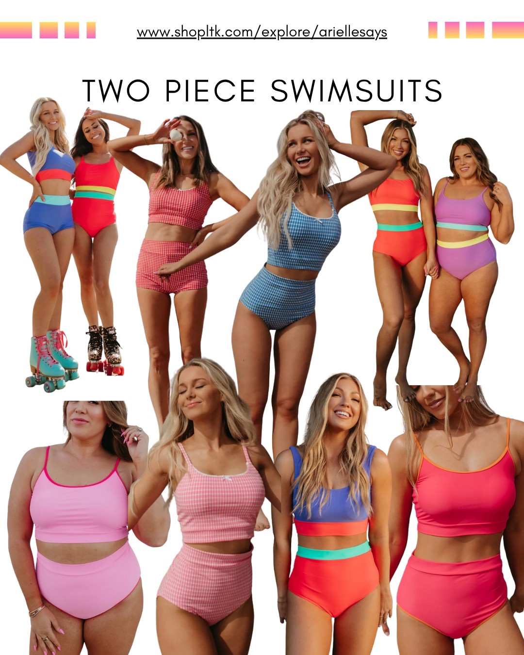 I am absolutely loving these swimsuits! The bottoms are high wasted so it makes me feel covered. The gingham swimsuits run small because there’s no stretch, so size up! The retro 80s vibe ones run slightly larger  

#LTKSwim #LTKPlusSize #LTKSummerEdit