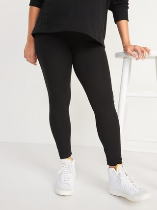 Maternity Full-Panel Rib-Knit Leggings | Old Navy (US)