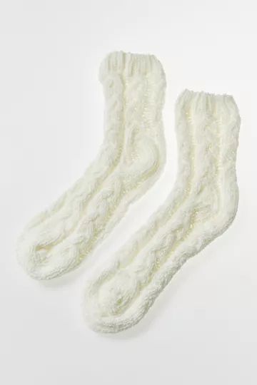 Chenille Chunky Cable Knit Sock | Urban Outfitters (US and RoW)