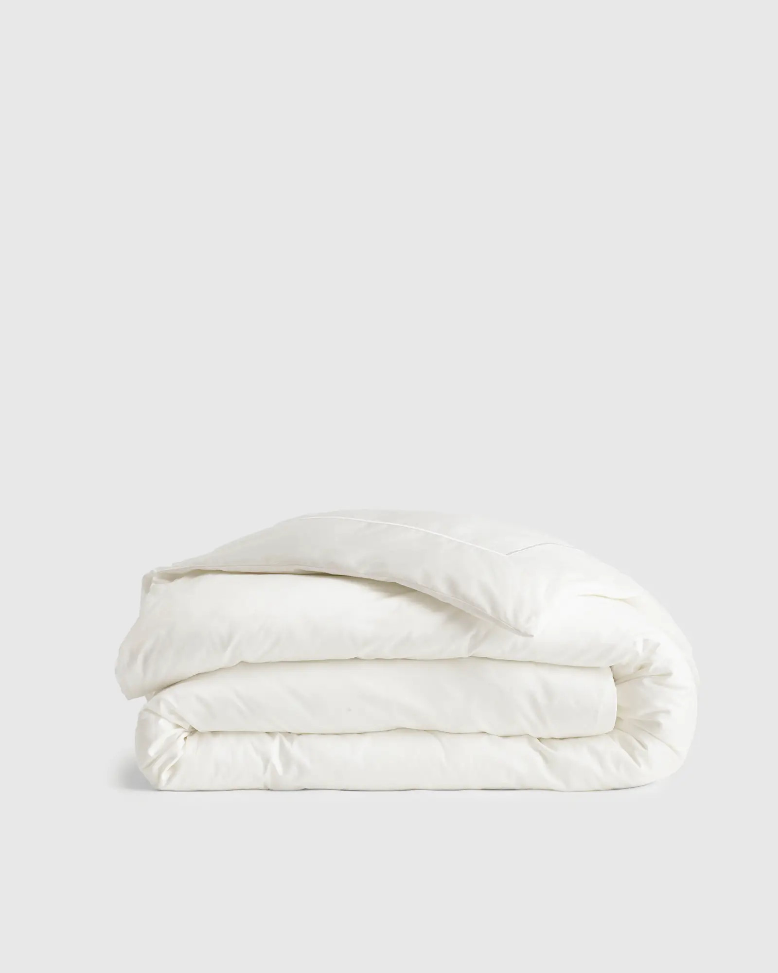 Luxury Organic Sateen Embroidered Duvet Cover in White | Quince