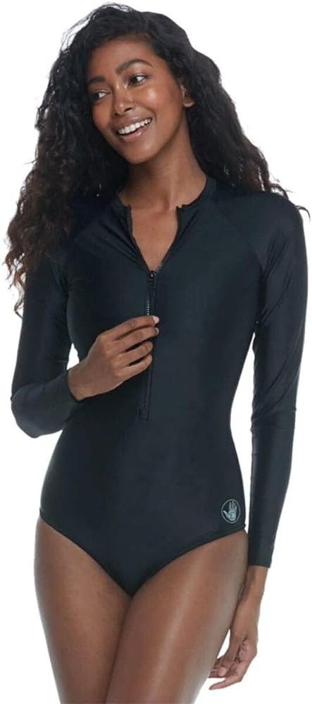 Body Glove Women's Standard Smoothies Channel Solid Zip | Amazon (US)