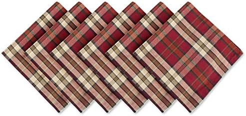 DII Holiday Collection, Christmas Plaid Tabletop, Napkin Set, Campfire | Amazon (US)