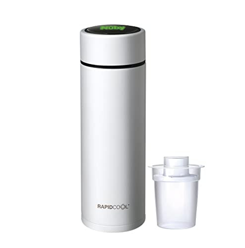 Nuby RapidCool Portable Baby Bottle Maker - Formula Feed in 2 Minutes | Ideal for Travel Bottles and Night Feeds | Includes Milk Powder Dispenser and Digital Lid | No Filter Needed (White) | Amazon (UK)