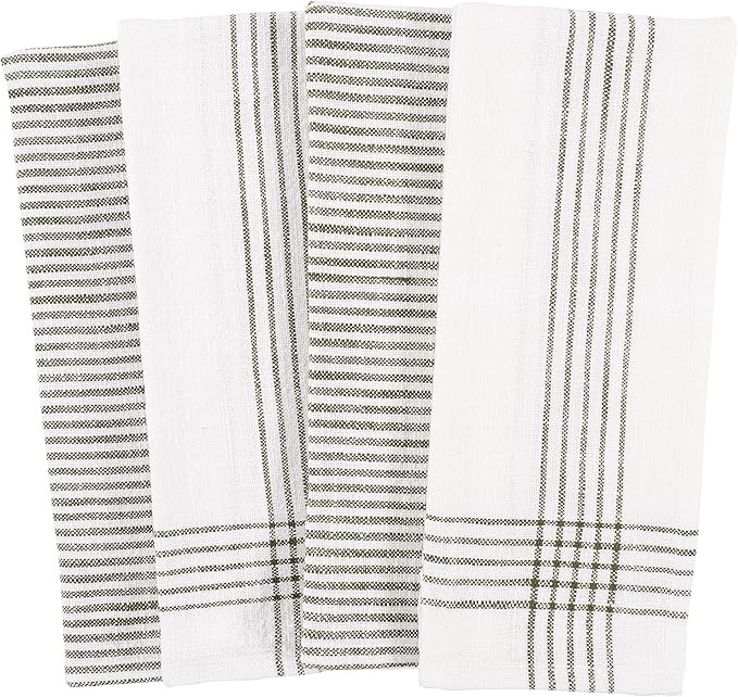 KAF Home Set of 4 Monaco Relaxed Casual Slubbed Kitchen Towel | 100% Cotton Dish Towel, 18 x 28 I... | Amazon (US)