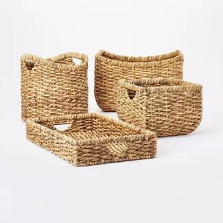16.5" x 16" Chunky Round Woven Basket Natural - Threshold™ designed with Studio McGee | Target