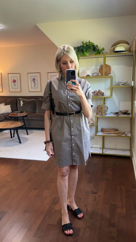  I get requests often for dresses with sleeves. This  Amazon shirt dress is such a cute option. I am a sucker for a puff sleeve too! I added a belt to create more shape but it can be worn loose too. 

The Amazon shirt dress comes in 15 colors and fits true to size. I’m wearing a size small. All Amazon accessories are 🔗 up too!

#LTKFindsUnder50 #LTKOver40 #LTKVideo