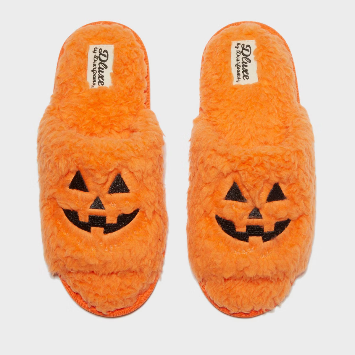 dluxe by dearfoams Women's Halloween Pumpkin Slippers - Orange | Target