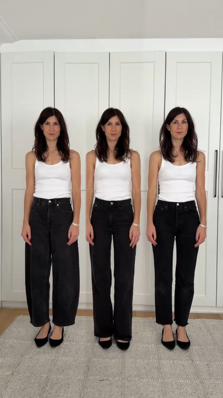 Jeans on left I wear in size 25/29
Jeans in center I sized down to AU6
Jeans on right I wear in my true size 26

Singlet is size S. Shoes I sized up to EU41