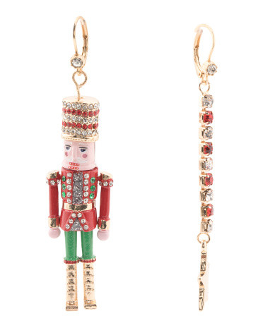Nutcracker Crystal Mismatch Earrings | TJ Maxx