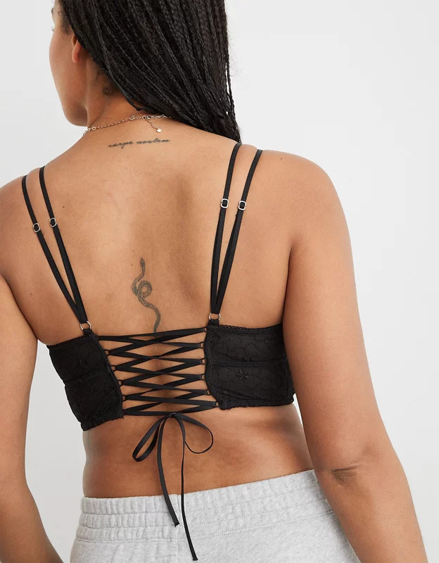 Aerie Embroidery Longline Bralette | Aerie